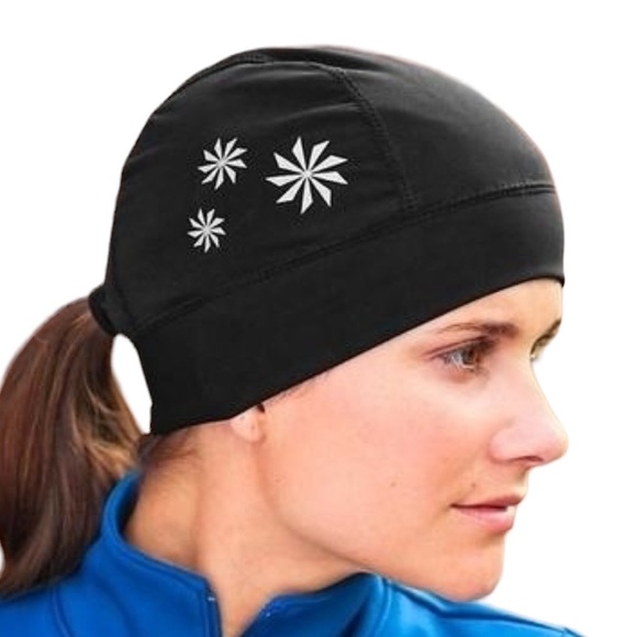 Athleta Accessories Athleta Ponytail Running Beanie Thin Fleece